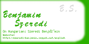 benjamin szeredi business card